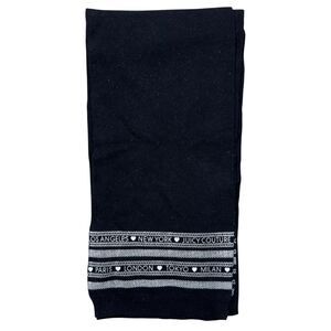 Juicy Couture Scarf Women's Black New York Tokyo Milan Cozy Thermal - One Size
